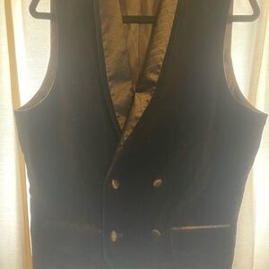 Express Double-Breasted Black Vest
